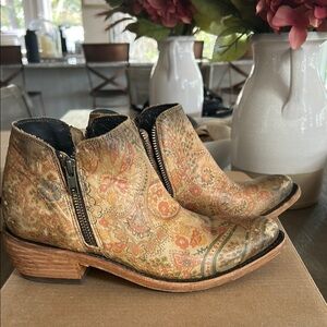 Liberty Black Paisley Ankle Boots